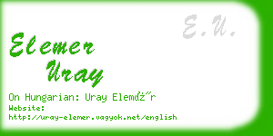 elemer uray business card